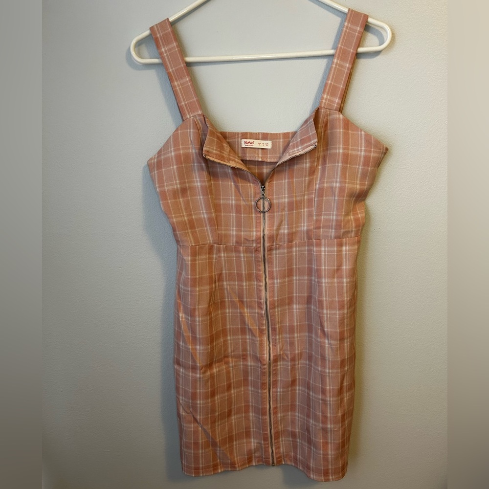 Plaid Zip Dress